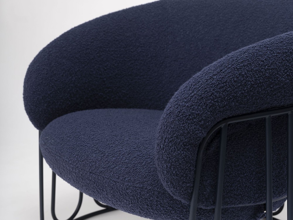 Sillón tapizado Ginger Lounge Trineo Bouclé de Ondarreta - 9