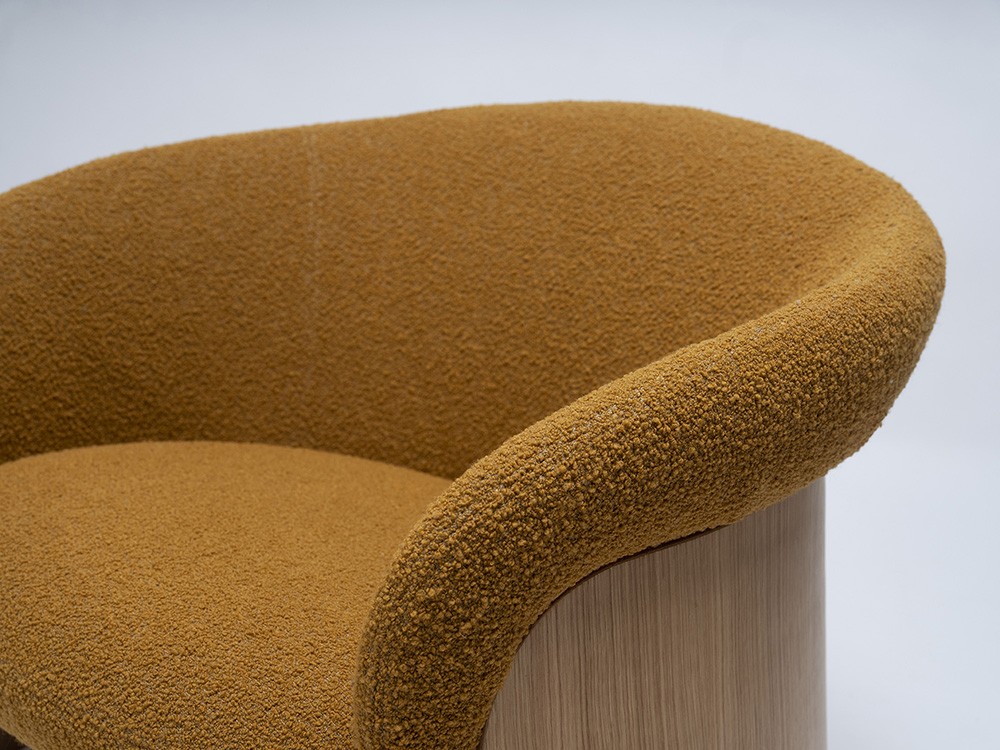 Sillón tapizado Bouclé Ginger Lounge Madera de ondarreta - 7