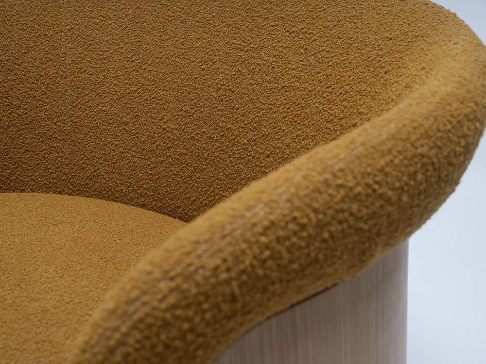 Sillón tapizado Bouclé Ginger Lounge Madera de ondarreta - 6