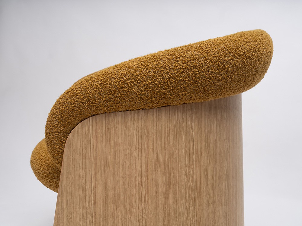 Sillón tapizado Bouclé Ginger Lounge Madera de ondarreta - 3