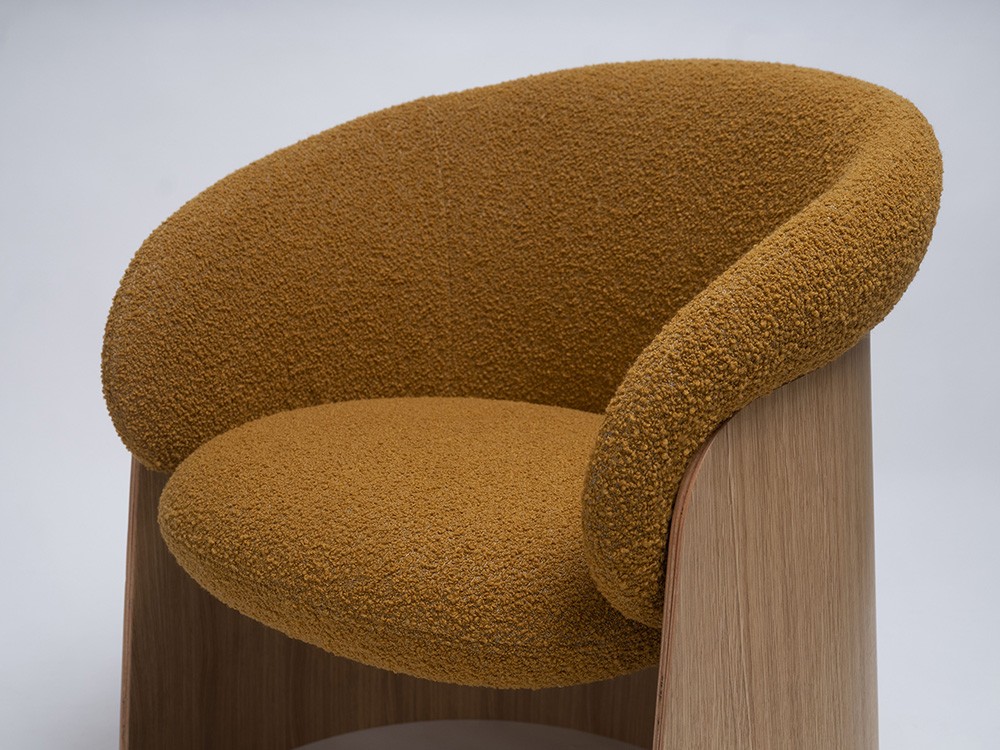Sillón tapizado Bouclé Ginger Lounge Madera de ondarreta - 4