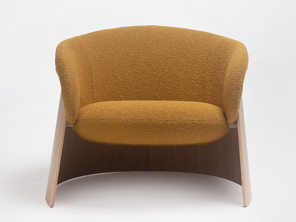 Sillón tapizado Bouclé Ginger Lounge Madera de ondarreta - 2