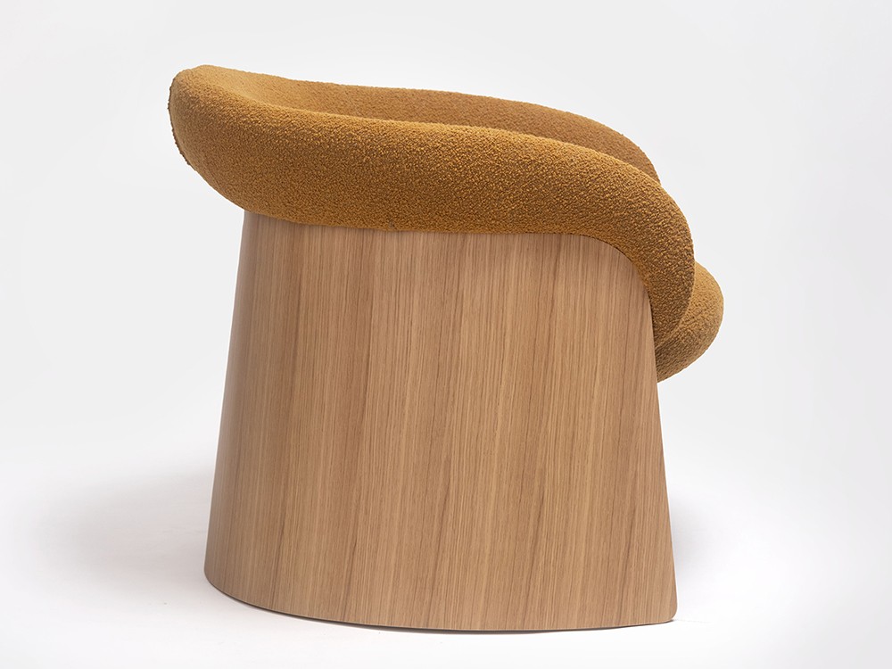 Sillón tapizado Bouclé Ginger Lounge Madera de ondarreta - 5