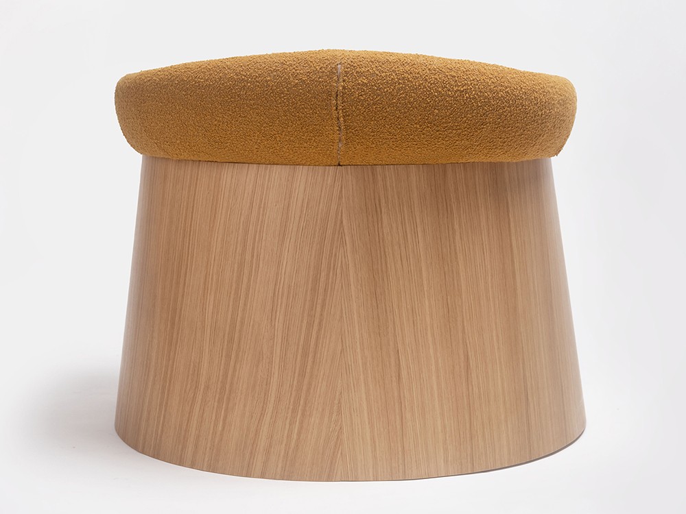 Sillón tapizado Bouclé Ginger Lounge Madera de ondarreta - 8