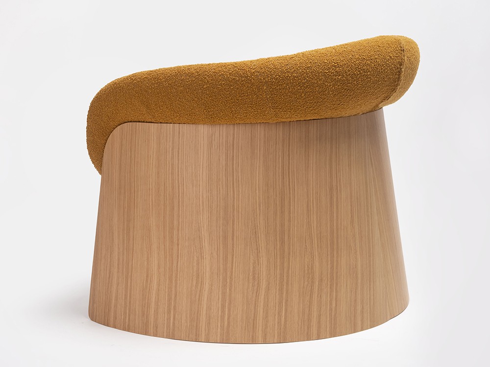 Sillón tapizado Bouclé Ginger Lounge Madera de ondarreta - 9