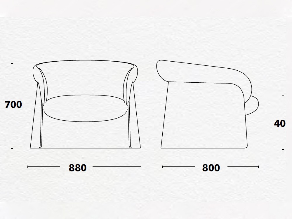 Sillón tapizado Bouclé Ginger Lounge Madera de ondarreta - 10