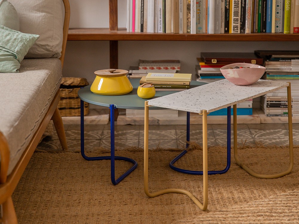 Mesa baja de centro o auxiliar Uda Pet Blanco de Ondarreta - 10