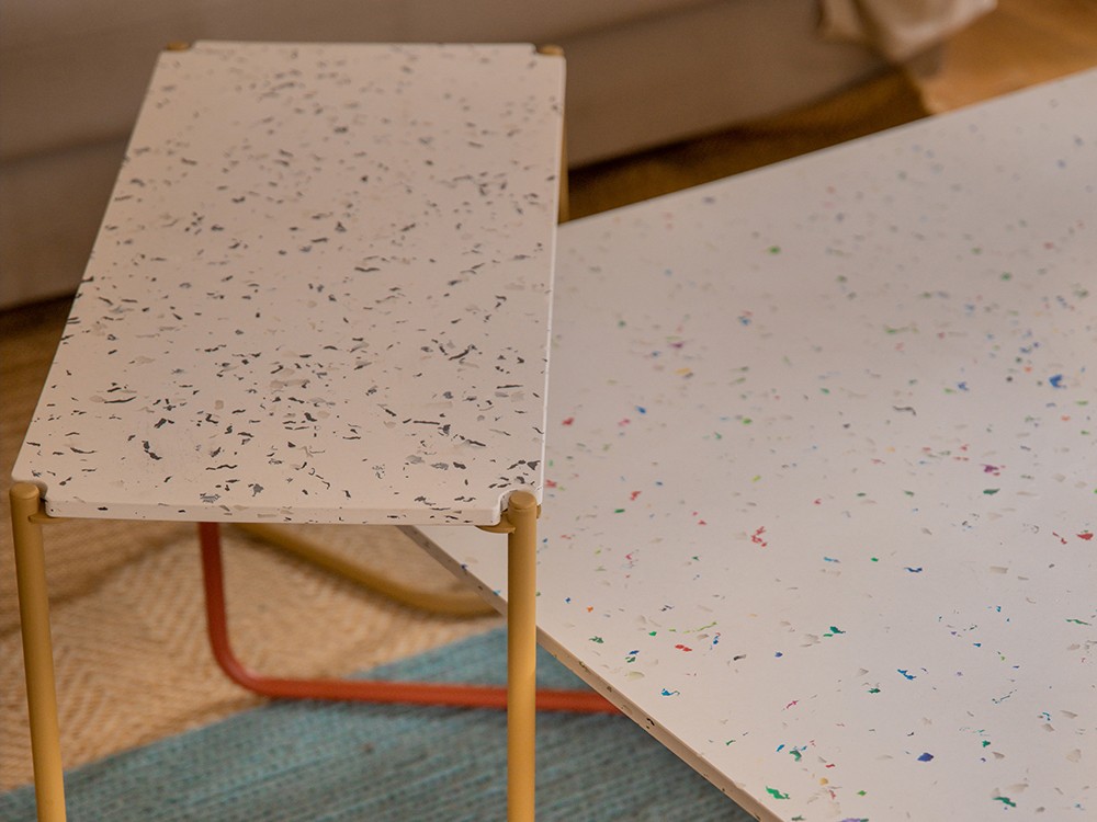 Mesa baja de centro o auxiliar Uda Pet Blanco de Ondarreta - 13