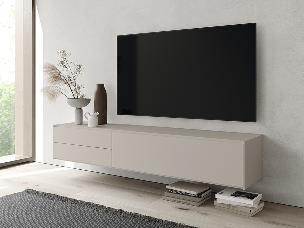 Mueble para televisión suspendido Addliving en colores lisos de Lagrama - 4