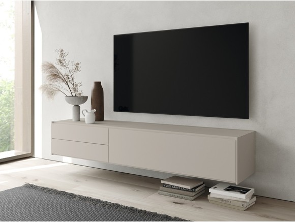 Mueble para televisión suspendido Addliving en colores lisos de Lagrama - 4
