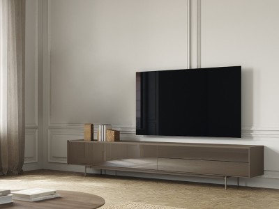Mueble para televisión con frentes de cristal lacado Addliving de Lagrama - 10
