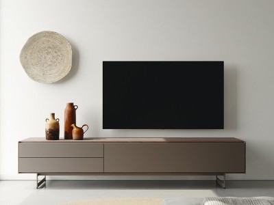 Mueble para televisión con estructura boreal y frentes en color liso Addliving de Lagrama - 1