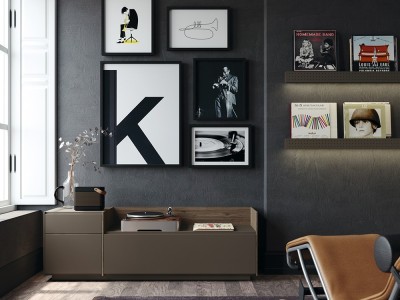 Mueble TV boreal con bandeja y zócalo Addliving de Lagrama - 1