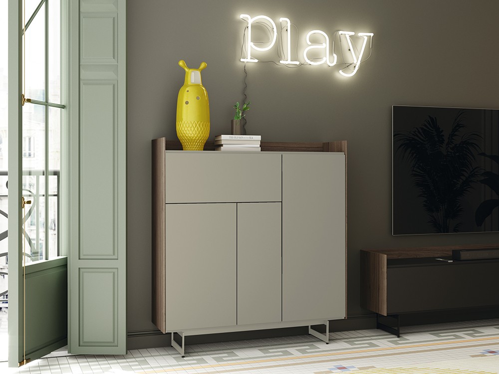 Aparador Alto cuatro puertas y bandeja superior Addliving de Lagrama - 5