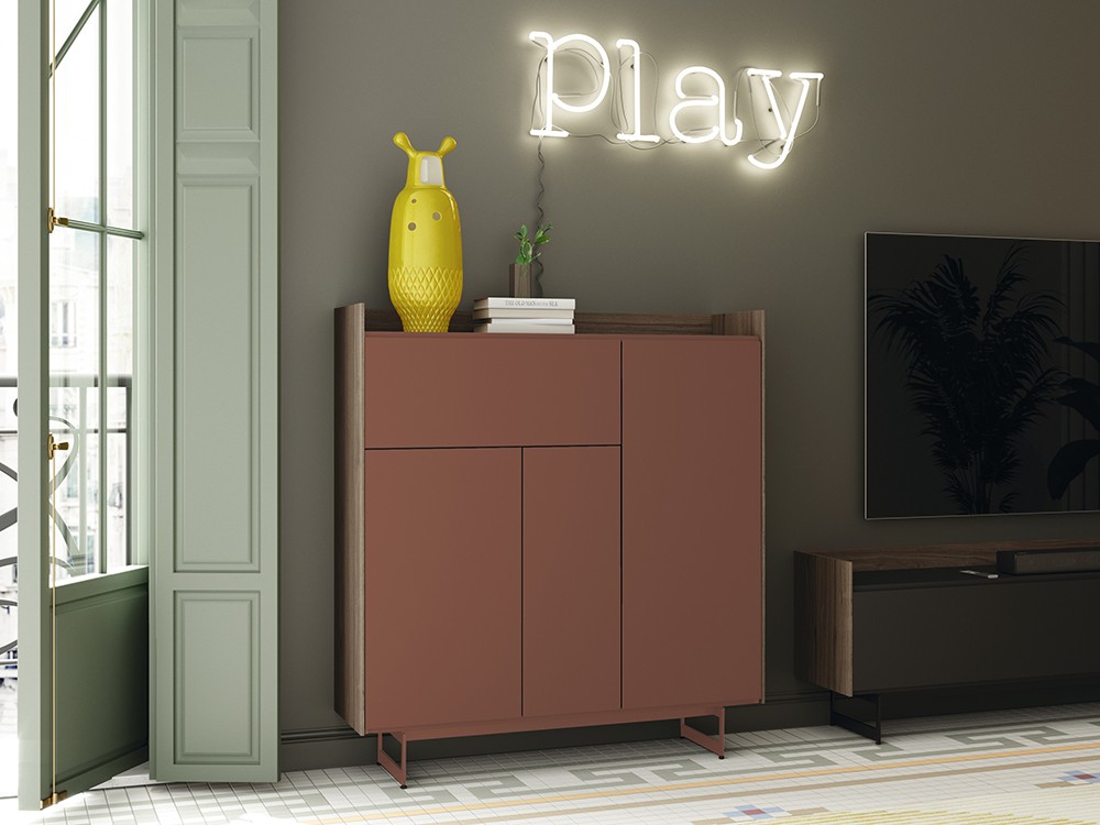 Aparador Alto cuatro puertas y bandeja superior Addliving de Lagrama - 7