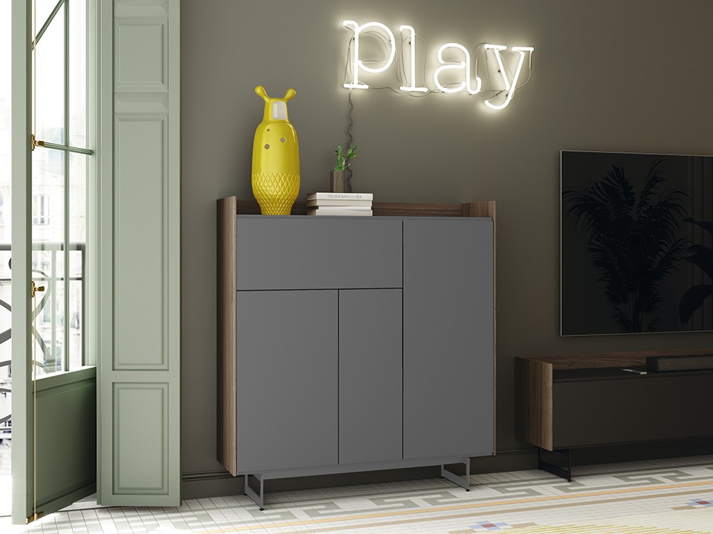 Aparador Alto cuatro puertas y bandeja superior Addliving de Lagrama - 8