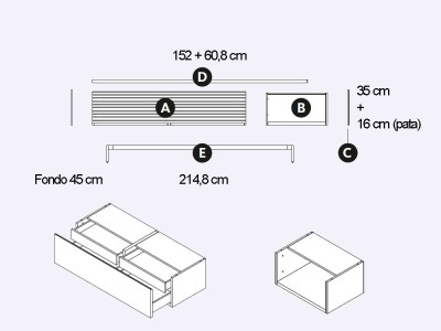 Mueble TV Ona cajones Addliving de Lagrama - 11