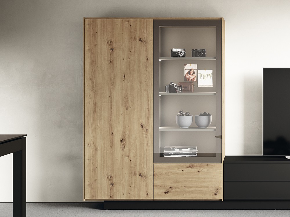Composición para salón con vitrina alta Addliving Lagrama