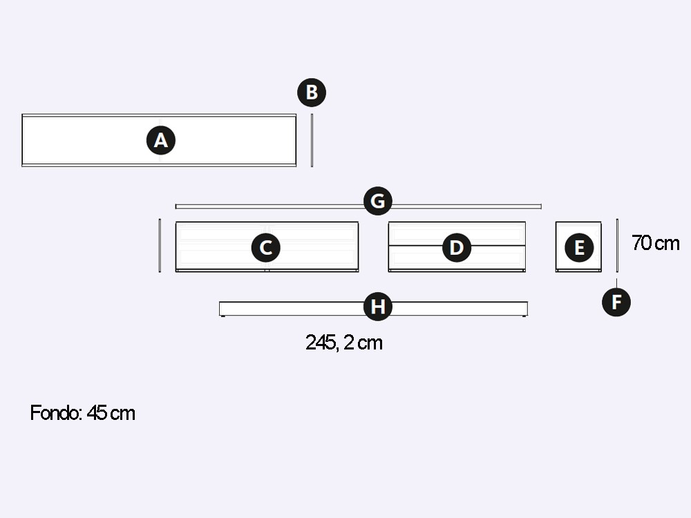 Composición para salón Haya Addliving de Lagrama - 10