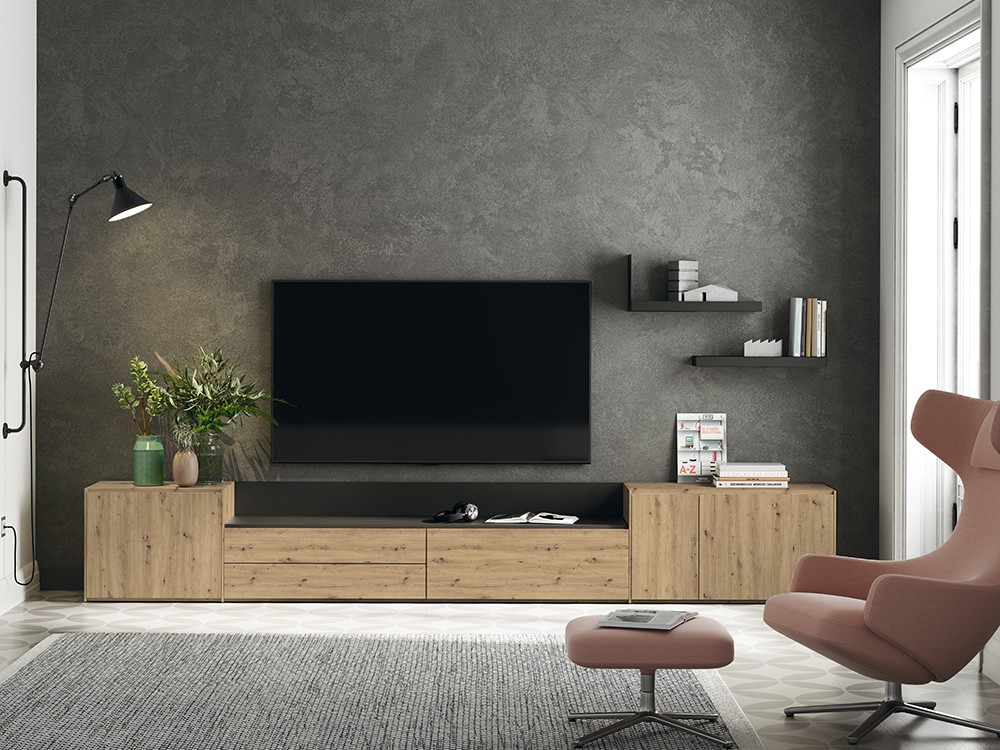 Mueble TV Madera con bandeja Addliving de Lagrama - 6