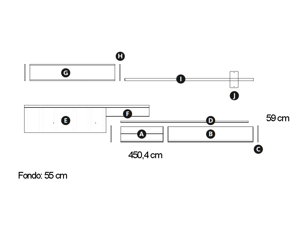 Mueble multifuncional Nogal Addliving de Lagrama - 10