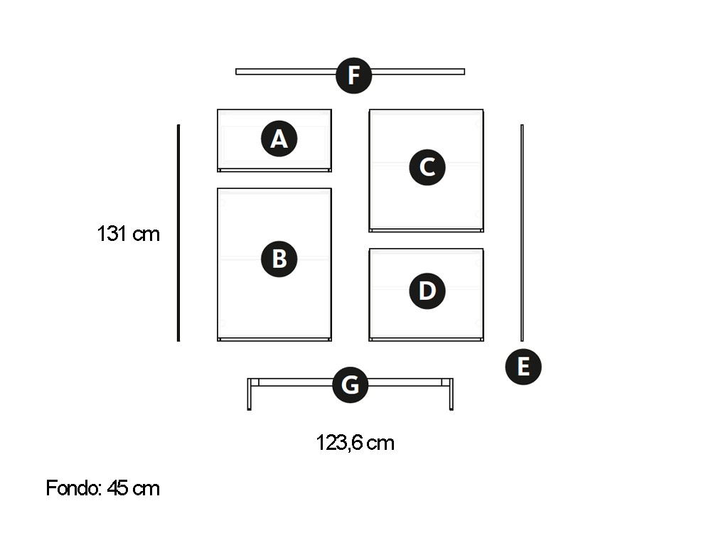Aparador cubo cuatro puertas Addliving de Lagrama - 6 Aparador cubo cuatro puertas Addliving de Lagrama - 6