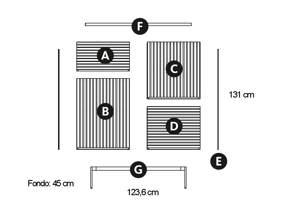 Aparador alto Ona Addliving de Lagrama - 12