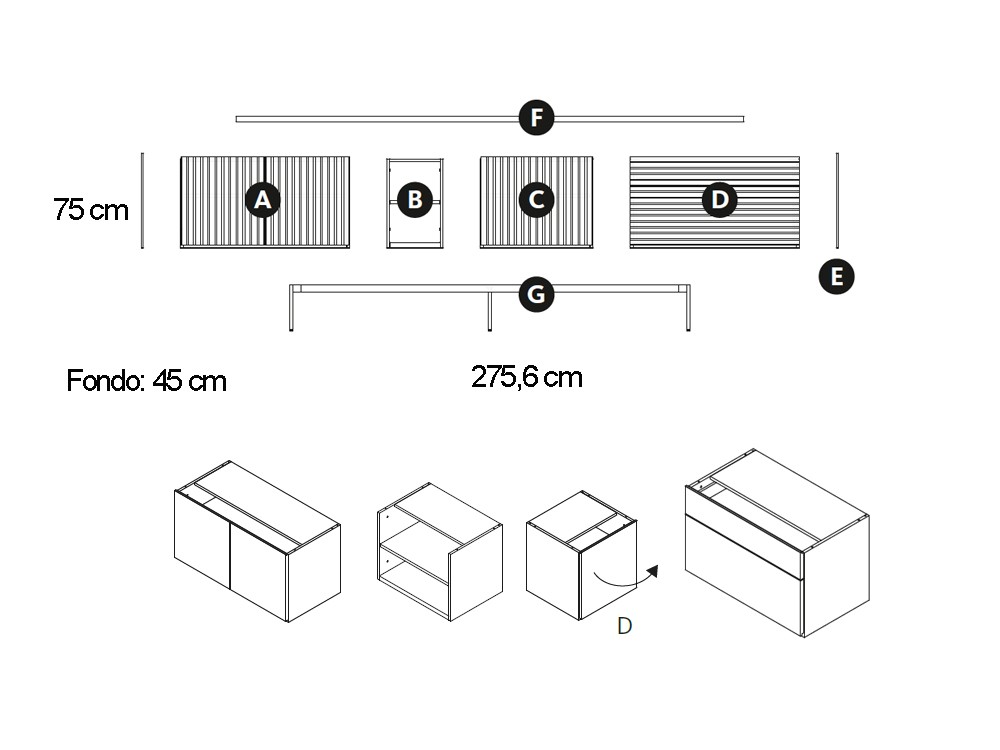 Aparador bajo Ona Addliving de Lagrama - 10