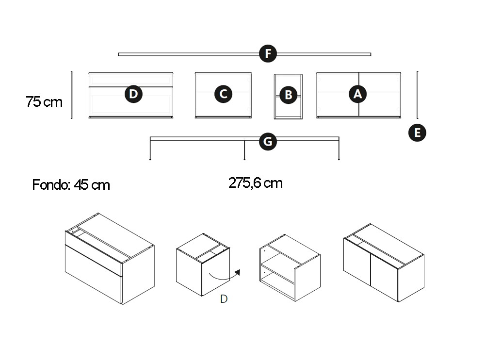 Aparador bajo Boreal Addliving de Lagrama - 10