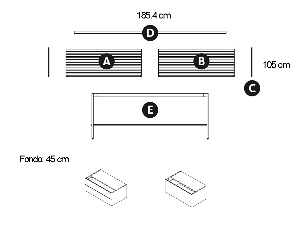 Mueble recibidor Ona Addliving