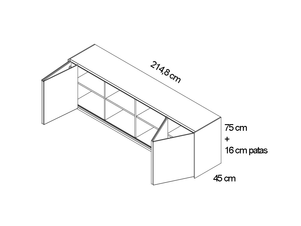 Aparador puertas plegables cristal Addliving de Lagrama - 11