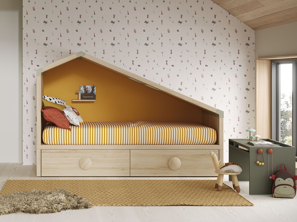 Cama casita infantil cajones Cottage Zona Joven de Lagrama - 2