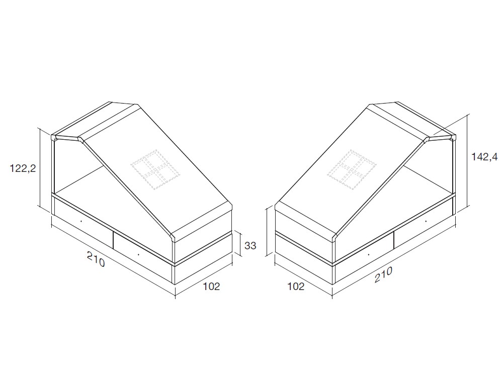 Cama casita infantil cajones Cottage Zona Joven de Lagrama - 11