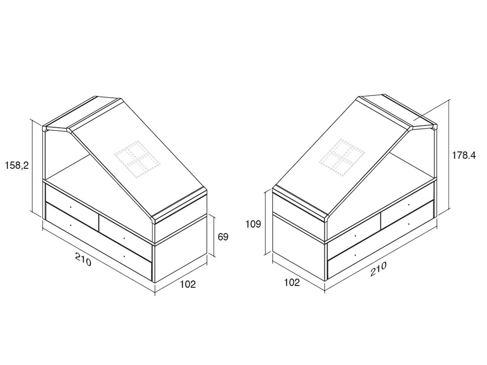 Cama casita infantil nido Cottage Zona Joven de Lagrama - 12
