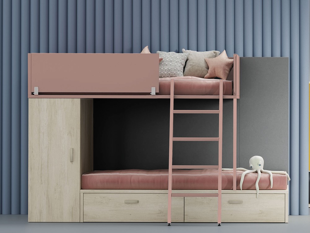 Cama tren con armario y cajones Zona Joven de Lagrama - 8