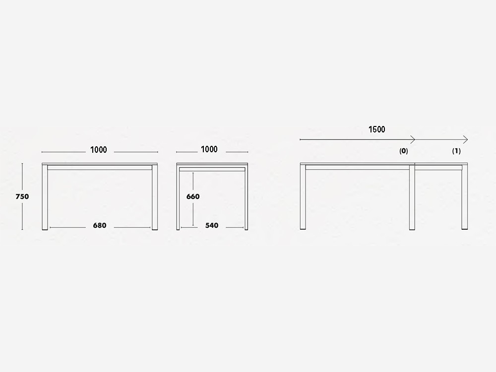 Mesa de comedor extensible Punto Laminado de Ondarreta - 16