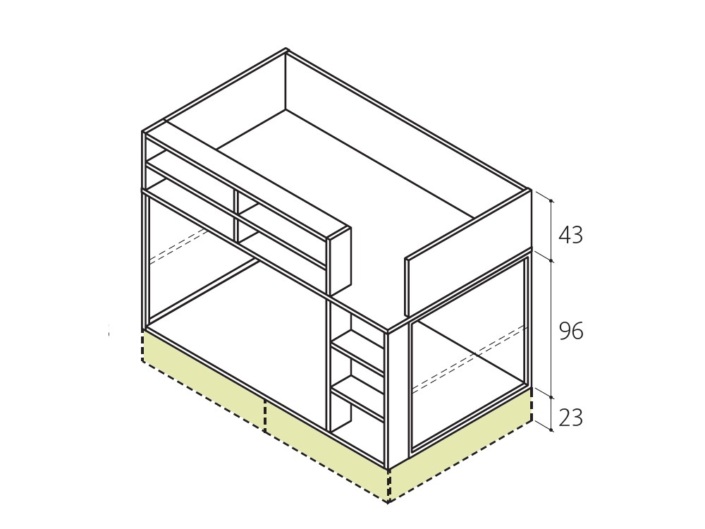 Litera Flat con dos cajones Zona Joven de Lagrama - 13