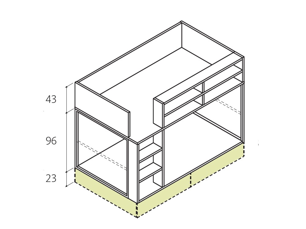 Litera Flat con dos cajones Zona Joven de Lagrama - 14
