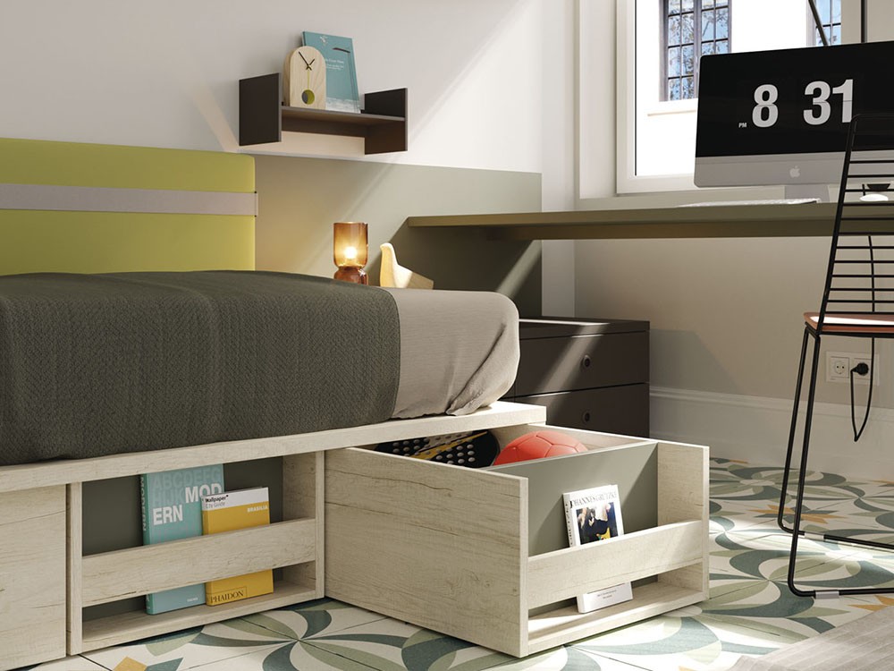 Cama Flash con cabezal colchoneta Zona Joven de Lagrama - 2