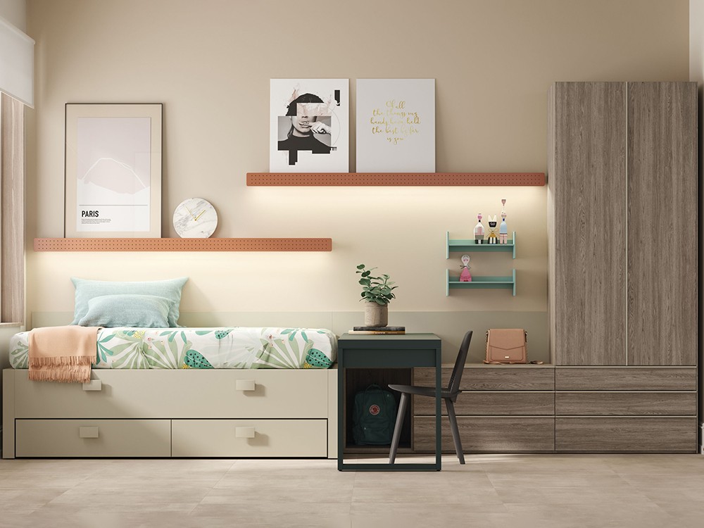 Dormitorio con compacto Cottage Zona Joven de Lagrama - 1