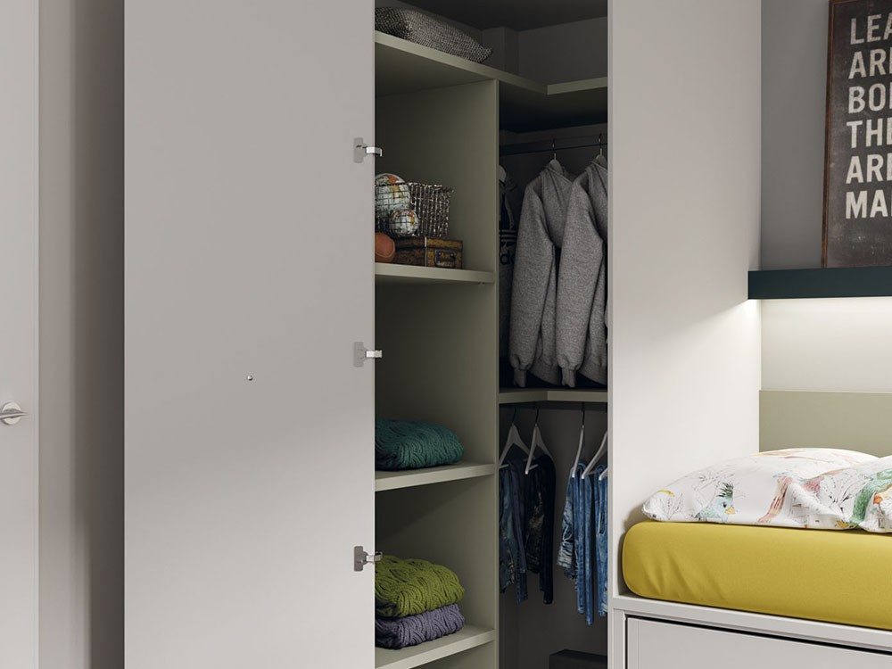 Dormitorio con compacto Lima Zona Joven de Lagrama - 2