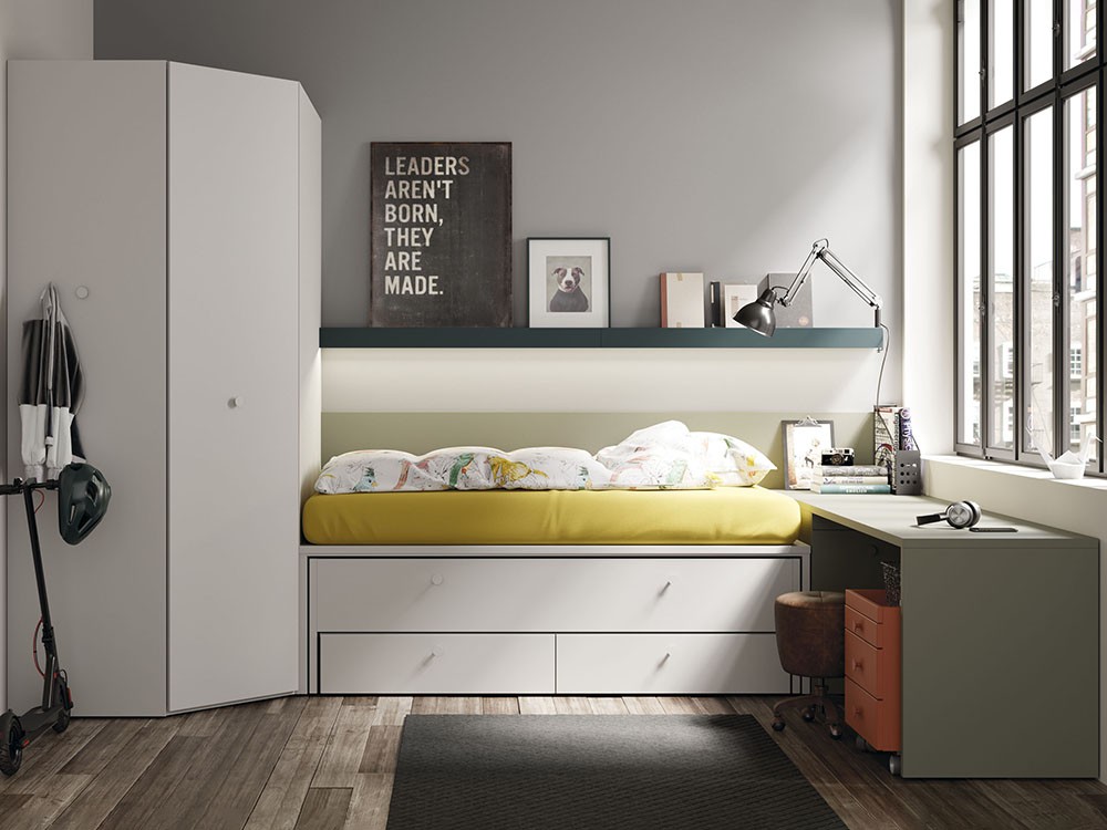 Dormitorio con compacto Lima Zona Joven de Lagrama - 1