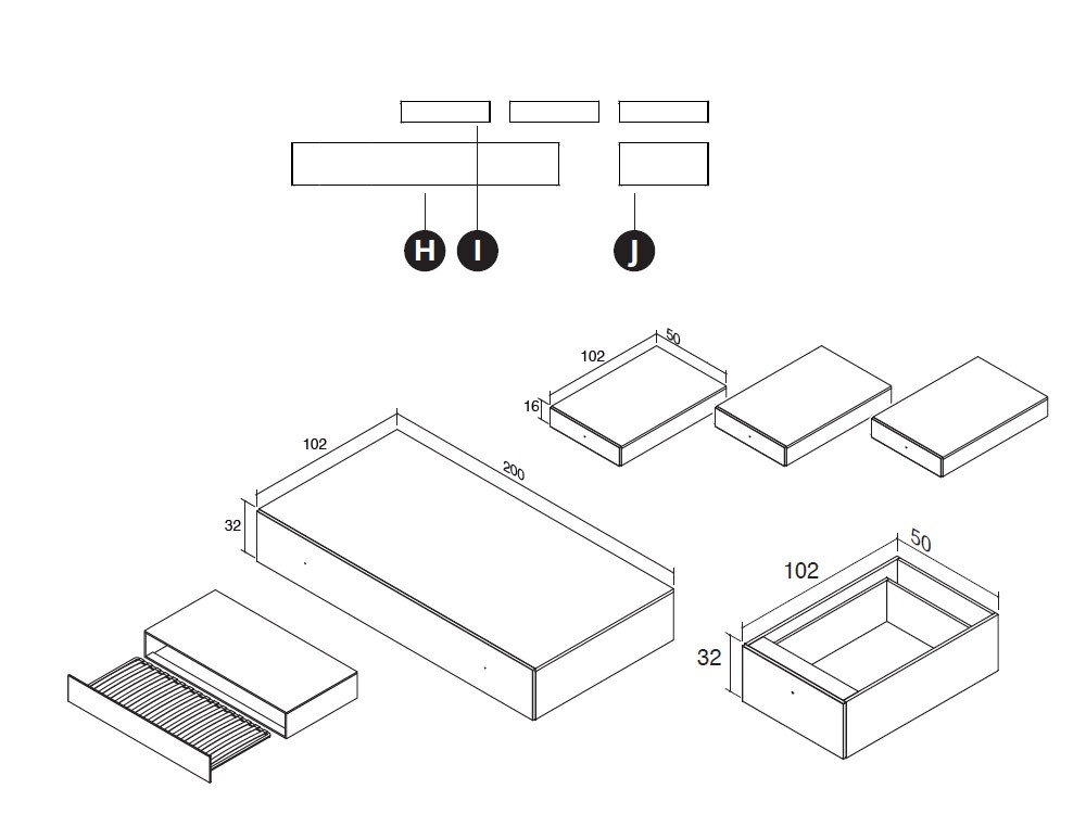 Cama nido modular Kubox Zona Joven de Lagrama - 9