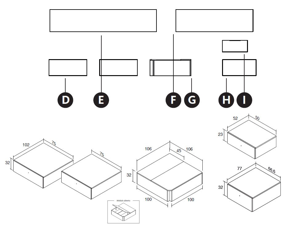 Cama modular esquina Kubox Zona Joven de Lagrama - 2