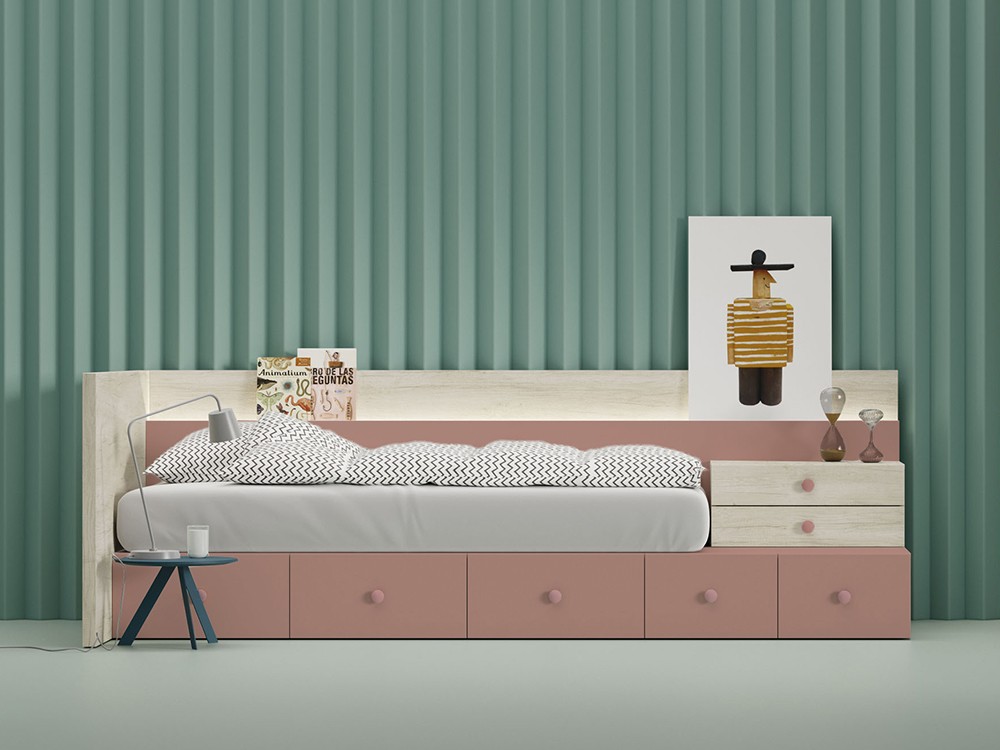 Cama modular con estante revistero Kubox Zona Joven de Lagrama - 8