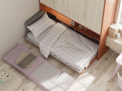 Cama abatible horizontal 90 con armario Zona Joven de Lagrama - 14