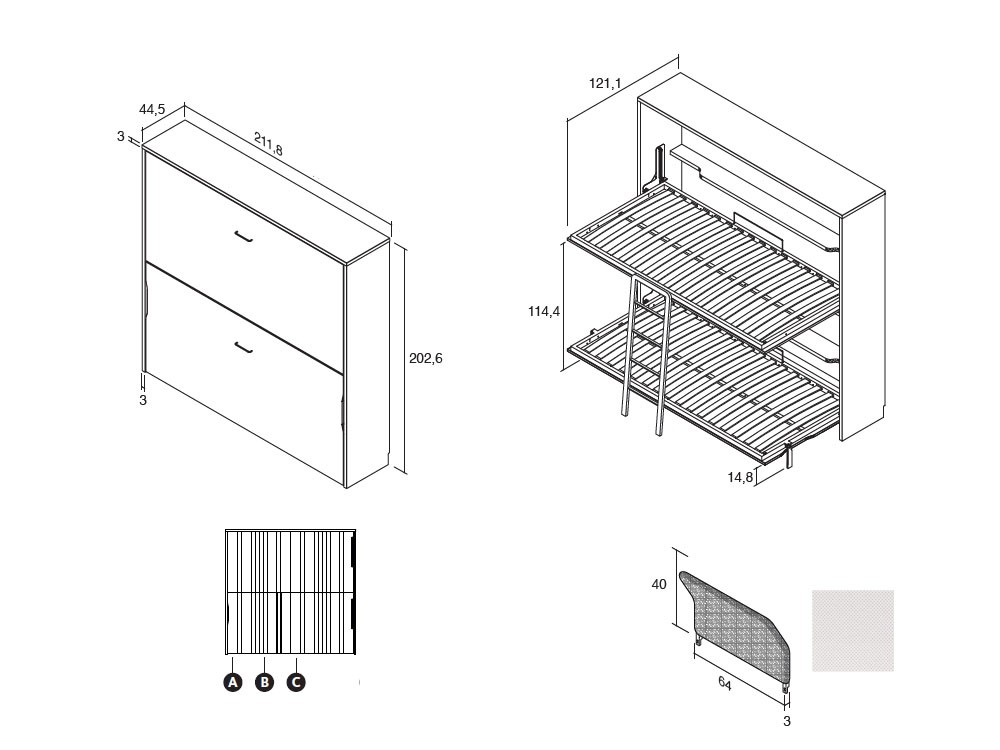 Litera abatible horizontal 90 Zona Joven de Lagrama - 14