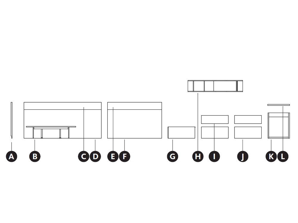 Cama 135 con cabecero LED Zona Joven Lagrama