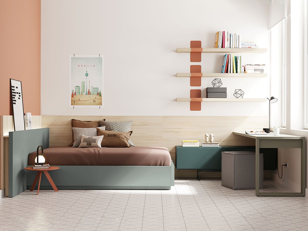 Cama 135 canapé arcón Paralex led Zona Joven Lagrama