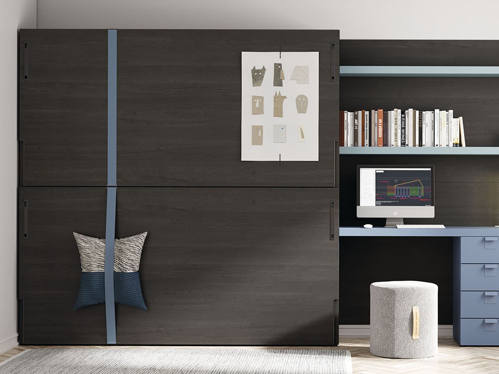 Litera abatible horizontal 90cm Noir U&D 12 de jotajotape - 2